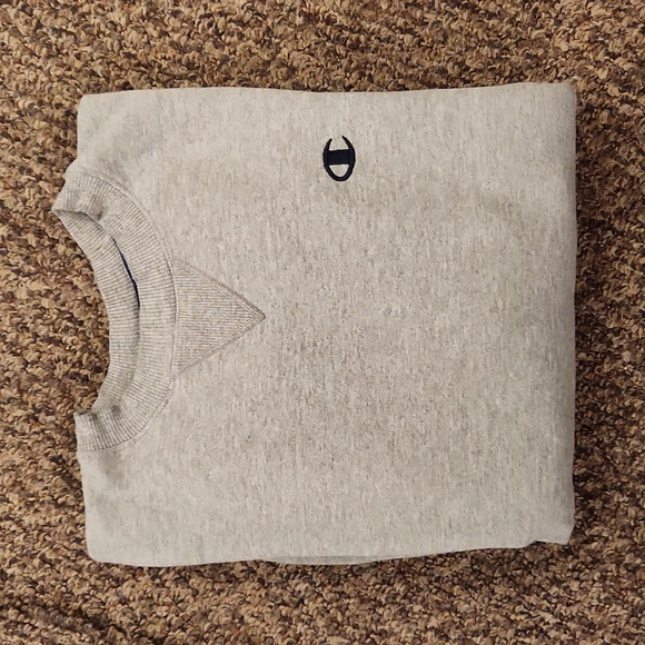 Men's Champion Sweatshirt Color Gray Size M - Picture 7 of 7